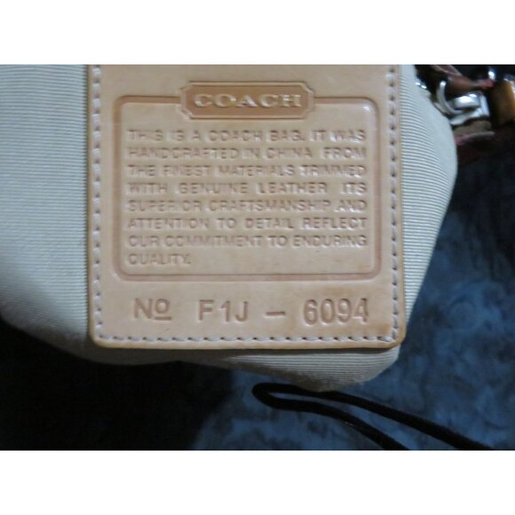 Coach Y2K Hampton Red Canvas & Tan Leather Signature Jacquard Demi Baguette Bag - Picture 8 of 14